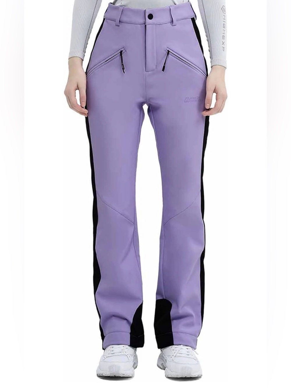 Women's Lavender & Black Ski Pants